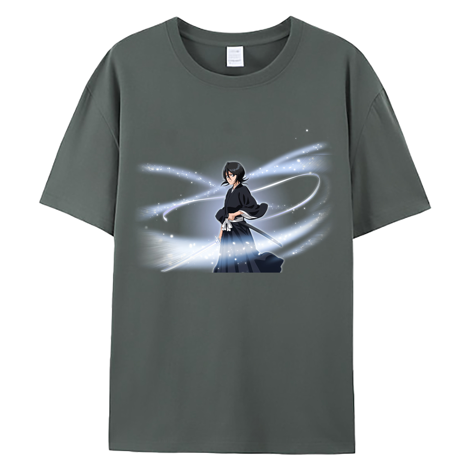 （画像用） ブリーチ 朽木ルキア BLEACH Kuchiki Rukia 綿100％ メンズ半袖Tシャツ｜肌触りやわらか＆通気性